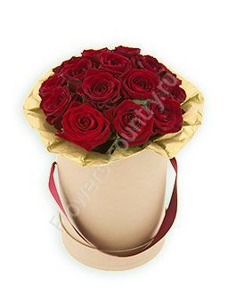 Букет из 15 красных роз в коробке купить с доставкой по Москве