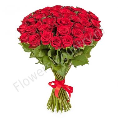 Букет из розы (51 шт) красная купить с доставкой по Москве