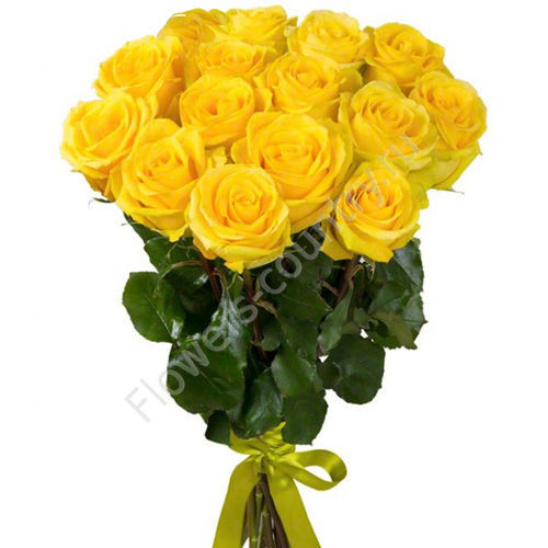 Букет из 19 желтых роз купить с доставкой по Москве