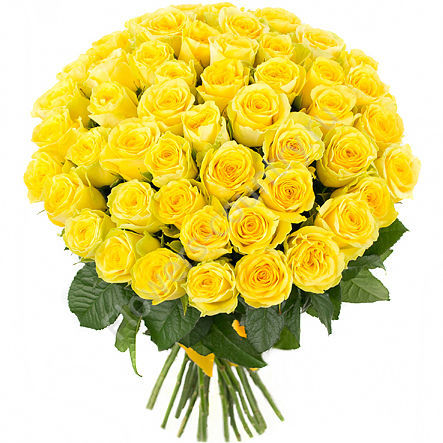 Букет из 51 желтой розы купить с доставкой по Москве