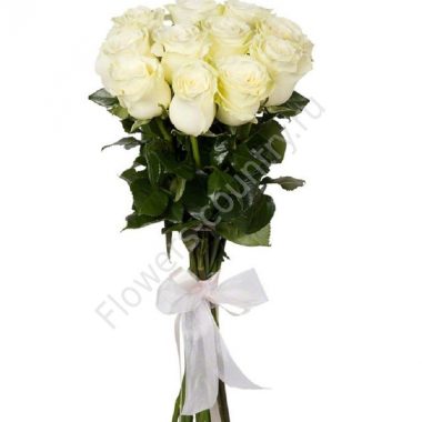 Букет из 11 высоких белых роз купить с доставкой по Москве