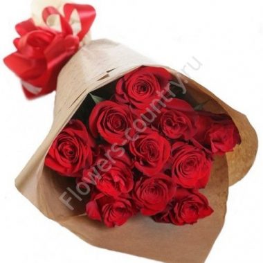 Букет из 11 красных роз купить с доставкой по Москве