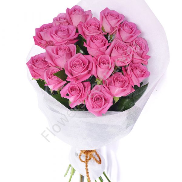 Букет из 19 розовых роз купить с доставкой по Москве
