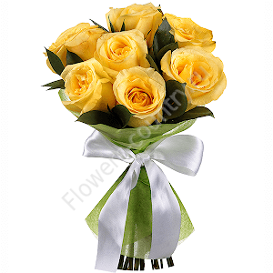 Букет из 7 желтых роз купить с доставкой по Москве