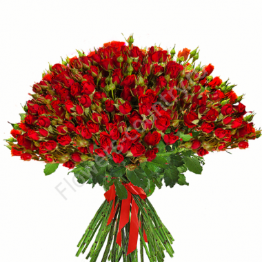 Букет из кустовой красной розы купить с доставкой по Москве