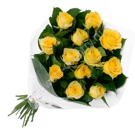 Букет с красивыми желтыми розами купить с доставкой по Москве