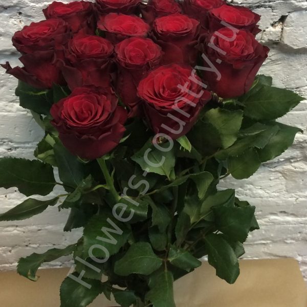 Букет из розы (бордовой) купить с доставкой по Москве