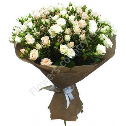 Букет из нежных кустовых роз купить с доставкой по Москве